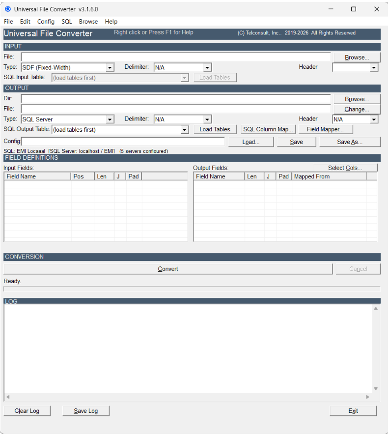 Universal File Converter — Main Window